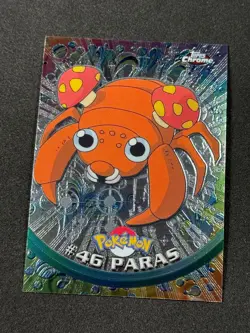 Pokemon Paras #46 Topps Chrome Base Holo Copy 2 NM - Image 1