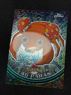 Pokemon Paras #46 Topps Chrome Base Holo Copy 2 NM - Image 2