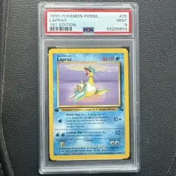 Pokemon TCG Lapras Fossil First Edition #25 PSA 9 MINT - Image 1