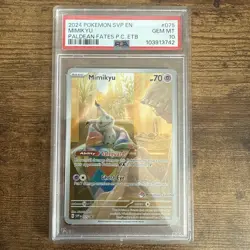 Mimikyu Paldean Fates Pokemon Center Stamp Promo PSA 10 - Image 1