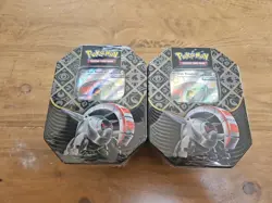 (2) Pokemon TCG Scarlet & Violet Paldean Fates Iron Treads Tin Factory Sealed - Image 1