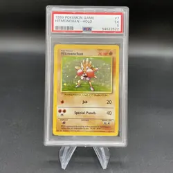1999 Pokemon Base Set - Hitmonchan 7/102 Holo - PSA 5 EX - Image 2