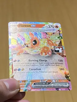 Play! Pokemon Stamped Flareon EX Pokemon TCG Prismatic Evolutions Series 7 - Image 2