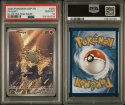 2024 Pokemon TCG SSP-EN Surging Sparks 205/191 Phanpy Illustration Rare PSA 10 - Image 3