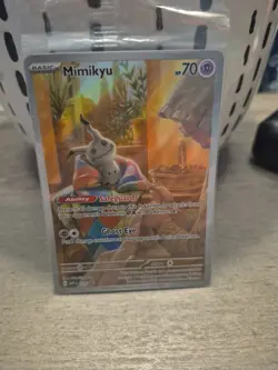 Mimikyu SVP 075 SEALED Pokemon Center STAMPED Promo Pokemon TCG Paldean Fates - Image 1