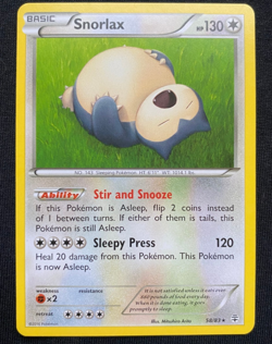 Pokemon TCG Snorlax Generations 58/83 Regular Rare Non Holo (NM) - Image 1