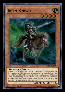 Yugioh Iron Knight BLRR-EN007 Ultra Rare 1st Edition NM - Image 1