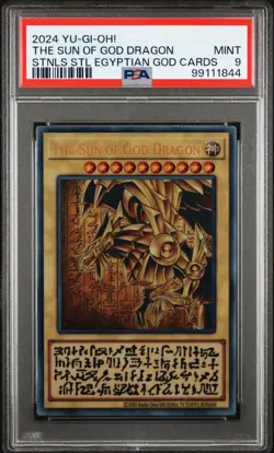 2024 Yugioh Stainless Steel Egyptian God: Obelisk, Sun God, Osiris PSA 9 Seq Set - Image 5
