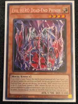 Evil HERO Dead-End Prison Secret Rare 1St Edition SUDA-EN002 Yugioh - Image 1