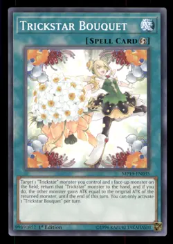 Yugioh Trickstar Bouquet #MP19-EN035 2019 Gold Sarcophagus Tin Mega Pack LP - Image 1