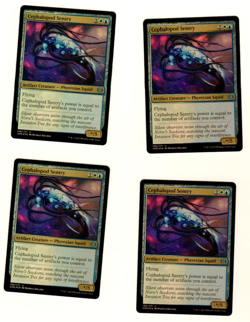 Set Of 4 Cephalopod Sentry 198/271 U Foil Phrexia All Will Be One MTG Card - Image 3