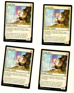 Set Of 4 Tragic Poet 037/269 Common Dominaria Magic The Gathering Card - Image 3