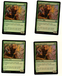 Set Of 4 Tanglespan Lookout 0188 Uncommon Foil Wilds Of Eldraine MTG Card - Image 3