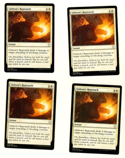 Set Of 4 Gideon’s Reproach 019/269 Common Dominaria Magic The Gathering Card - Image 1