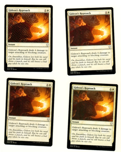 Set Of 4 Gideon’s Reproach 019/269 Common Dominaria Magic The Gathering Card - Image 3