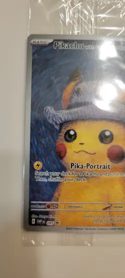 Pokemon x Van Gogh: Pikachu with Grey Felt Hat - 085 Promo Card - SEALED - Image 2