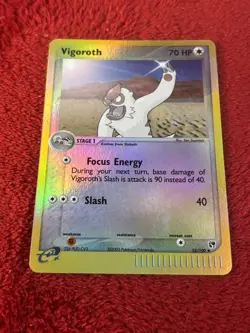 Vigoroth 52/100 Sandstorm Reverse Holo Pokemon Card Played - Image 4