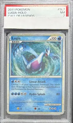 PSA 7 NM 2011 Lugia Holo SL7 Call of Legends Pokemon Card English Vintage Rare - Image 1