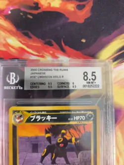 Pokemon Card Nachtara Umbreon Neo File Promo Discovery Japanese BGS Beckett 8.5 - Image 4