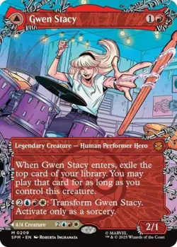 Gwen Stacy (0209) (Borderless) - Near Mint MTG Marvel's Spider-Man - Image 1