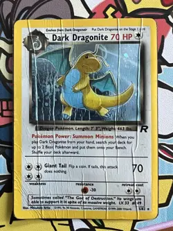 Dark Dragonite 5/82 - Team Rocket - Holo Rare - Pokemon TCG - DAMAGED - Image 2