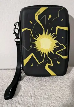Rayvol Black Star Carrying Hard Case Zipper For Pokemon Or Trading Playing Cards - Image 1