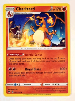 Near Mint - Charizard 25/185 Vivid Voltage Rare Pokemon Card - Image 1
