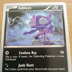 Sableye 62/108 Dark Explorers Pokemon World Championship 2013 Signed Card - Image 2