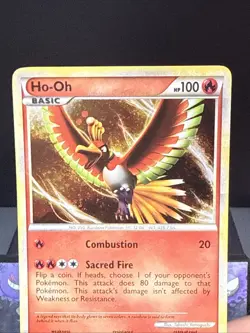 Pokemon Card Ho-Oh HGSS01 Holo Promo Heart Gold Soul Silver Light Play - Image 2