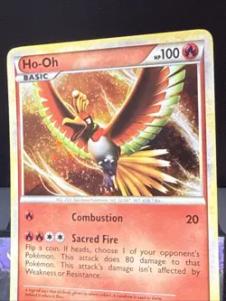 Pokemon Card Ho-Oh HGSS01 Holo Promo Heart Gold Soul Silver Light Play - Image 3