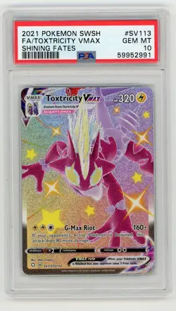 Pokemon Card Toxtricity VMAX SV113/SV122 Holo Shining Fates PSA 10 GEM MINT - Image 1