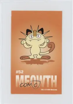 Meowth Sandylion Pokemon Sticker Cards #52 1999 - Image 1
