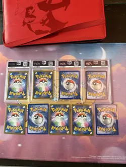 Pokemon Card Lot 9Cards Total 4 Psa Slabs 5Nm Raw Cards - Image 2