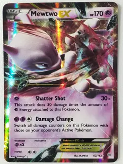 EX HOLO Mewtwo 62/162 LP / VLP - XY Breakthrough Pokemon Card - $2 Combined Ship - Image 1