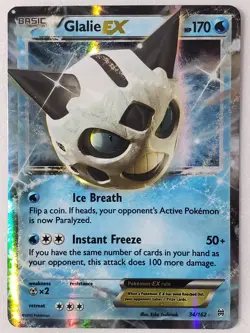 EX HOLO Glalie 34/162 LP - XY Breakthrough Pokemon Card - $2 Combined Shipping - Image 1