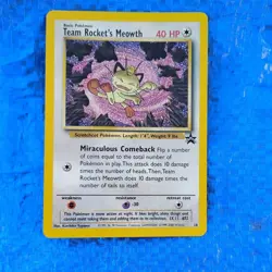 Pokemon Card - Team Rocket's Meowth #18 - Black Star Promo - Image 3