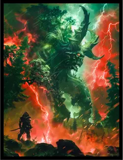 (Red/Green Monster) - 100ct Matte TCG/MTG Card Art Sleeves by Ai Armor Multi - Image 1