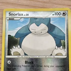 Snorlax 37/130- Diamond & Pearl Reverse Holo Rare Pokemon Card - Image 4