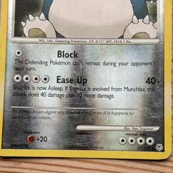 Snorlax 37/130- Diamond & Pearl Reverse Holo Rare Pokemon Card - Image 5