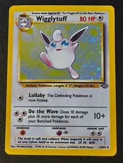 Wigglytuff 16/64 Pokemon TCG Jungle Set Card Holo Rare - Image 2