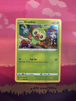 Pokemon Card Grookey SWSH070 Black Star Promo Near Mint - Image 1