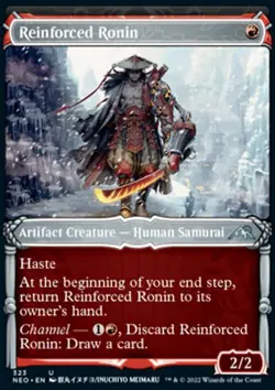 MTG Magic the Gathering Reinforced Ronin (323/572) Kamigawa Neon Dynasty NM - Image 1
