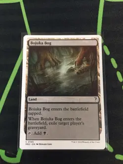 MTG Magic The Gathering Bojuka Bog MB2 White Border Land Commander - Image 1