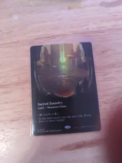 Sacred Foundry R 0282 (Borderless) Edge of Eternities Regular MTG Near Mint Foil - Image 1