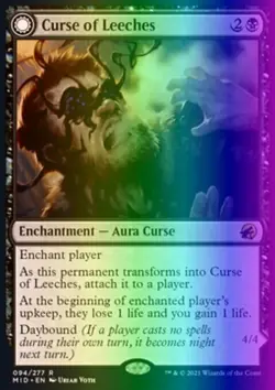 MTG Curse of Leeches (94/473) Innistrad Midnight Hunt LP FOIL - Image 1