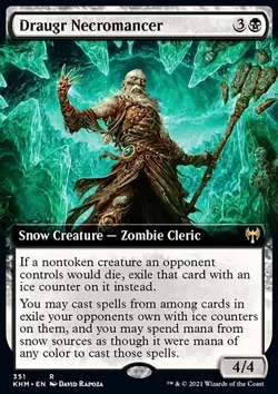 MTG Magic the Gathering Draugr Necromancer (351/461) Kaldheim NM - Image 1