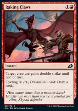 MTG Magic the Gathering Raking Claws (131/403) Ikoria Lair of Behemoths NM - Image 1