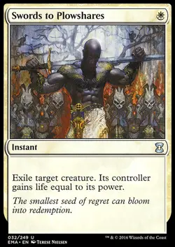 MTG Magic the Gathering Swords to Plowshares (32/265) Eternal Masters LP - Image 1