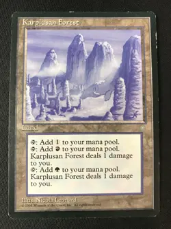 MTG Ice Age Karplusan Forest Land HP - Image 1