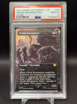 PSA 10 - Orcish Bowmasters - Borderless Scene - MTG Lord of the Rings #433 LTR - Image 1